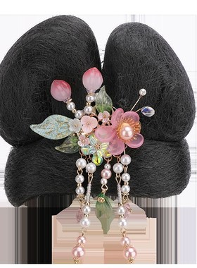 古风汉服女童假发长歌行同款古装造型演出发髻可爱发包饰品3934