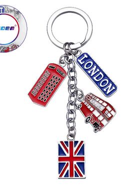 Keychain Uk Flag London Souvenir Key Souvenirs Rings