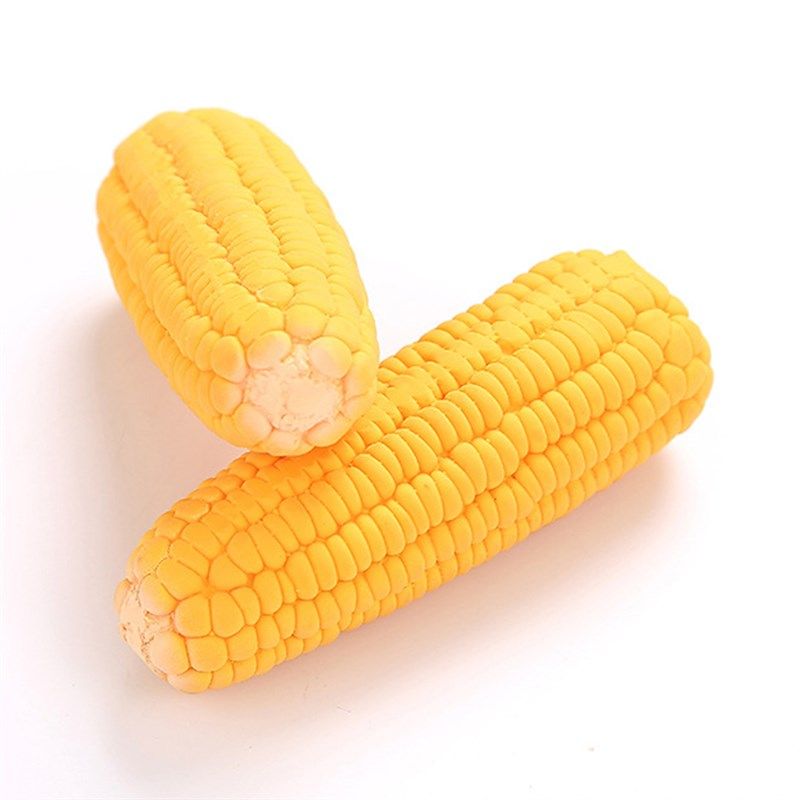Pet Dog Puppy Latex Corn Shape Squeaky Bite-resistant Intera