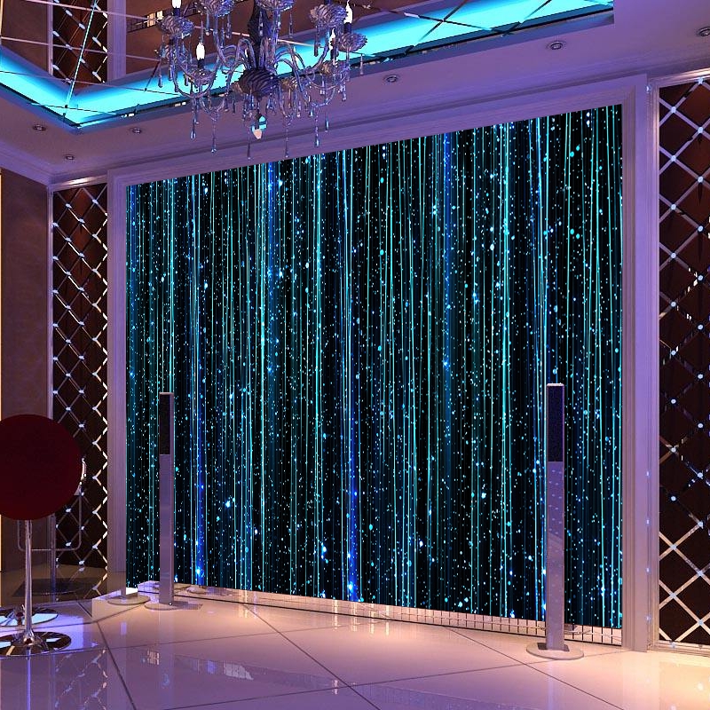 3d立体发光背景墙纸KTV酒吧包厢包房装修壁画科技感星空吊顶壁纸