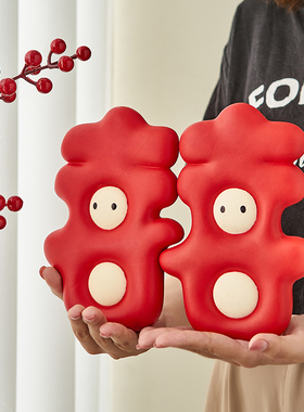 极速双喜字摆件新婚客厅电视柜装饰品婚房布置乔迁新居结婚礼物送