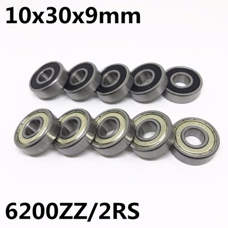 10pcs 6200ZZ 6200-2RS ball bearing 10x30x9mm deep groove bal