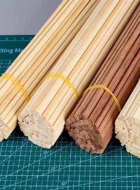 10PcsLot Multisize Round Square Bamboo Sticks DIY
