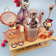 11pcs 750ML C75-11-WGD-34  Rose Gold Color Bartender Kit Wit