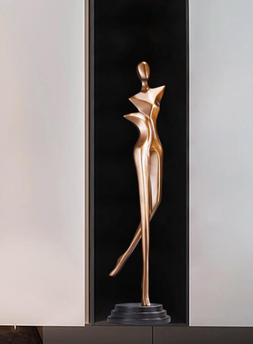 现代抽象人物雕塑摆件玄关电视柜两边客厅样板间轻奢艺术装饰品