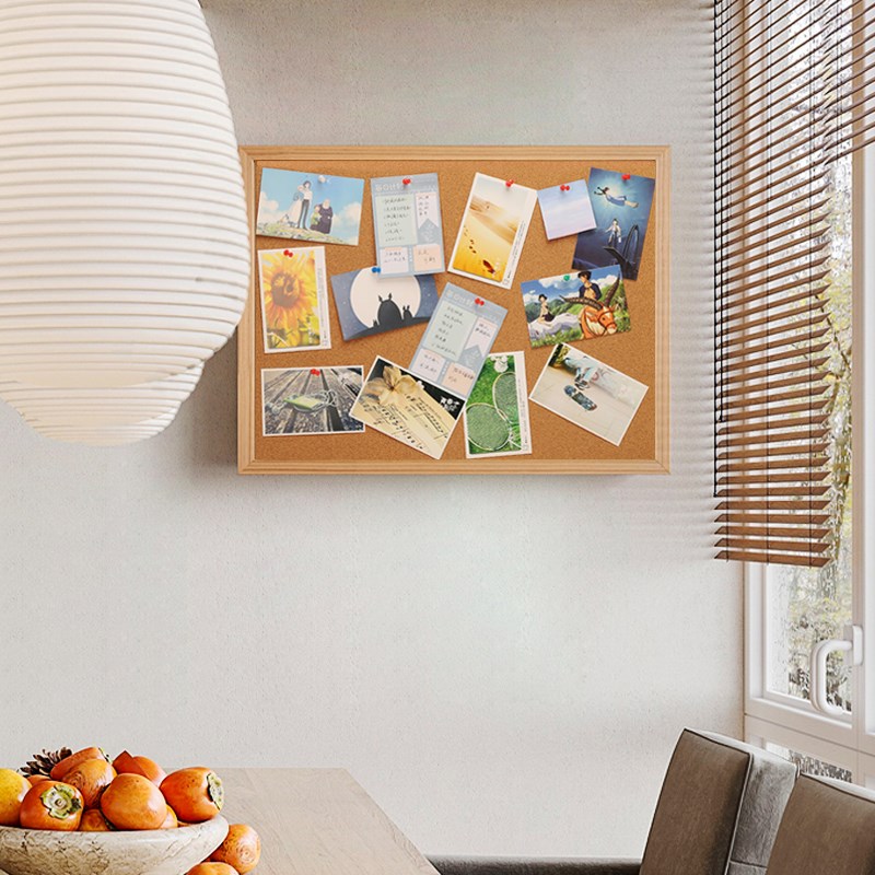 新品现代简约实木外框软木板电闸箱强弱电表箱装饰遮挡照片墙免品