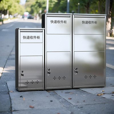门口家用快递柜不锈钢别墅户外防盗包裹投递箱非接触式私人收件箱