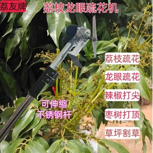 疏花机荔枝龙眼专用不锈钢伸宿杆自带锂电池剪花机打尖器打花机