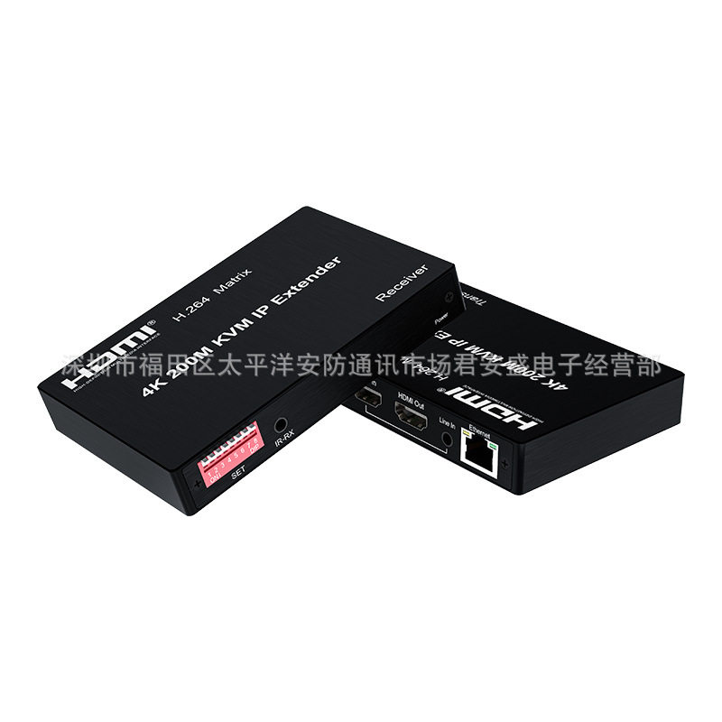HDMI网络延长器 高清4K监控视频局域网IP网络传输器200米支持USB