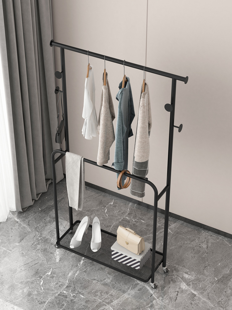 挂衣架落地卧室简约现代房间轻奢家用室内多功能立式可移动衣帽架