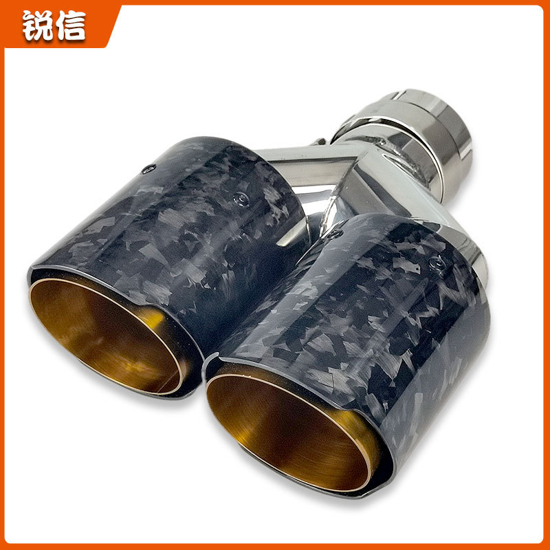 汽车改装Y型碳纤维双管尾喉