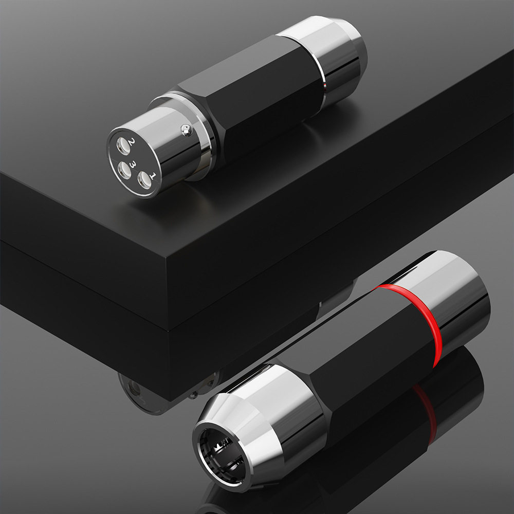 Monosaudio 纯紫铜镀金镀铑卡侬头三芯音频话筒XLR平衡头连接插头