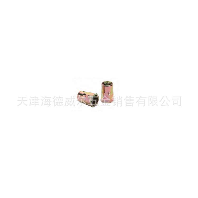 小沉头半六角铆螺母 ML08AL合金钢 彩锌 小沉头半六角铆螺母