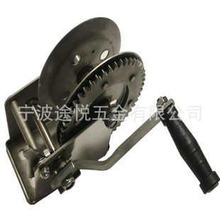 厂家供应1600LBS不锈钢手摇绞车 船用手动绞盘 游艇拖车绞盘