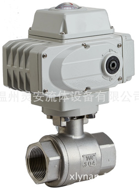 DN50电动2PC螺纹球阀 Q911F电动二片式调节丝扣不锈钢304开关球阀