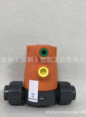 GF UPVC 604型气动隔膜阀EPDM 常闭FC 双由令隔膜阀PN6/DN15 d20