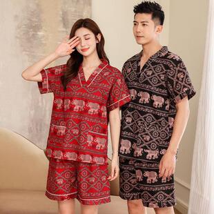 24新款 纯棉桑拿服可 男汗蒸服全棉吸汗浴服 女休闲睡眠家居服
