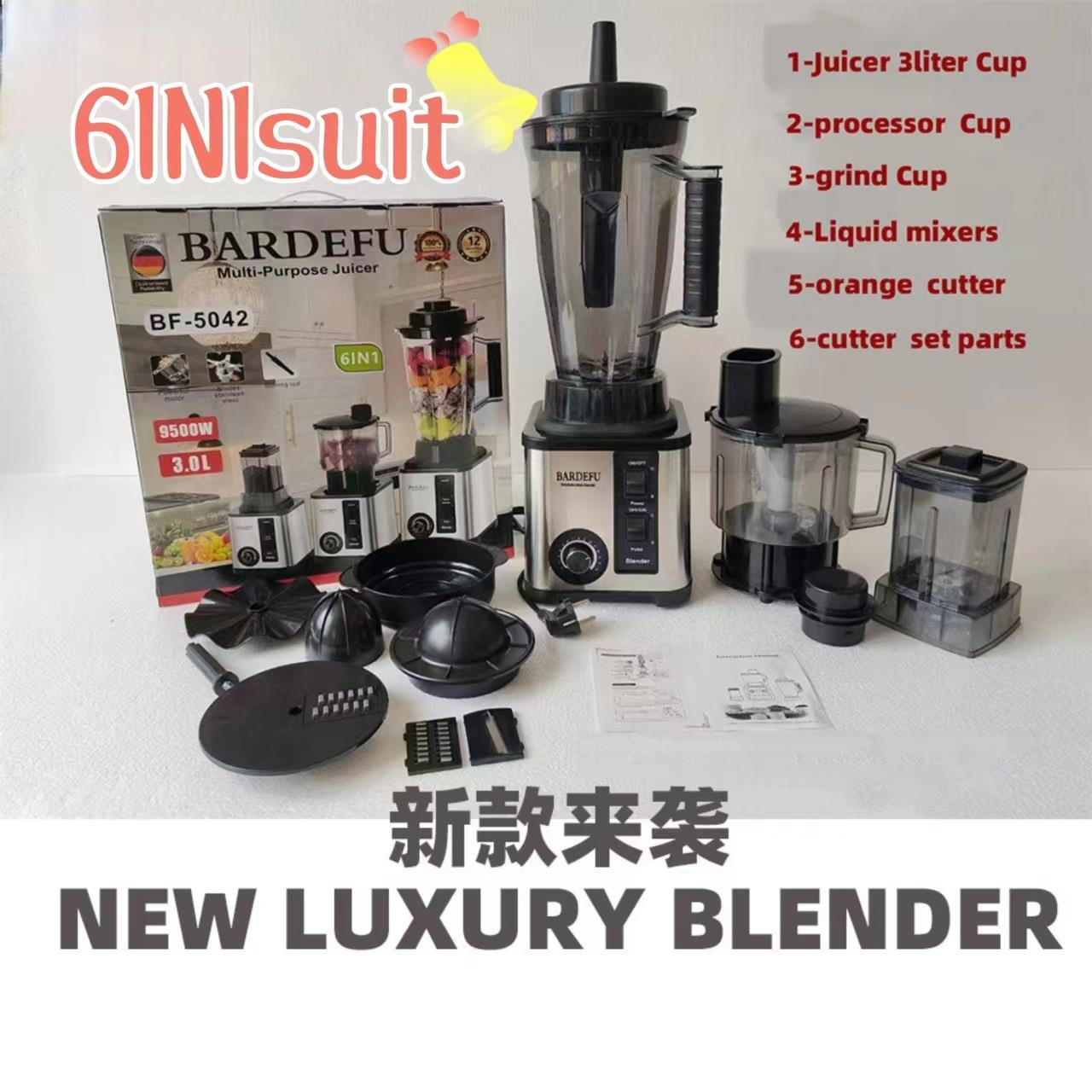 3L6in1blender跨境北美欧不锈钢大容量金属破壁机绞肉机榨汁机