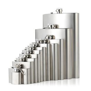 扁酒瓶1 加厚304不锈钢小酒壶高档201随身酒壶户外便携式 128oz