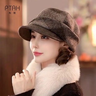 护耳帽秋冬帽子冬季女款羊毛时尚毛绒帽子女帽子女秋冬0804