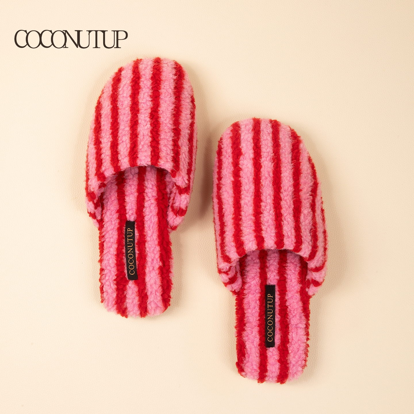 棉拖鞋女保暖马卡龙复古条纹室内家居防滑秋冬时尚情侣棉拖月子鞋