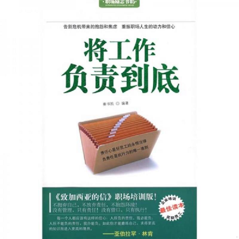 正版速发9787543044739 正版实拍图 将工作负责到底 秦书凯 武汉出版社