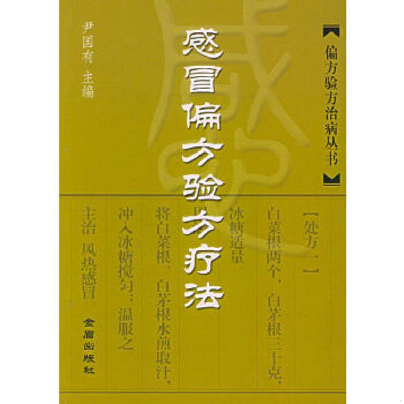 正版速发9787508234328 感冒偏方验方疗法 尹国有主编 金盾出版社