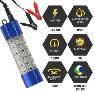 200W大功率水下诱鱼灯LED夜钓引鱼灯鱿鱼灯冰钓灯船用灯集鱼 12V