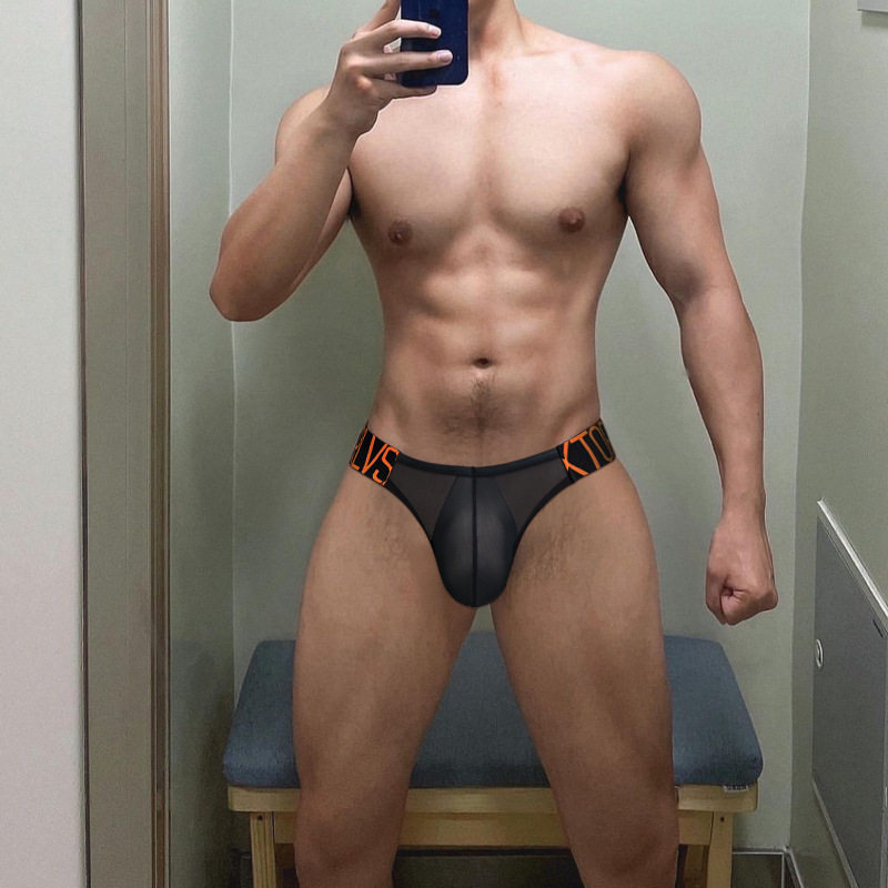 orlvs男士三角裤高叉透明性感运动低腰激凸提臀内裤透气舒适裤衩,女士内衣/男士内衣/家居服,男三角内裤,淘宝优惠券,粉丝福利购,淘宝优惠卷