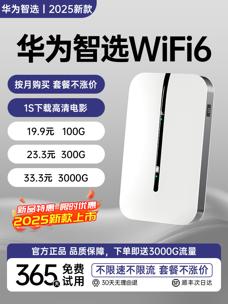 Huawei Smart Choice 2025 новая портативная беспроводная мобильная сеть Wi-Fi wi-fi national smart home data высокоскоростная передача чистых данных 5 портативных подключаемых модулей-бесплатный маршрутизатор wilf с неограниченной скоростью передачи данных Изображение 1