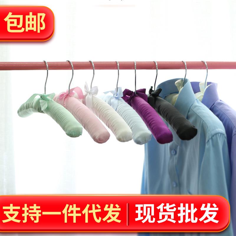 裙架布艺婚纱衣架专用防滑无痕包布防肩角软海绵衣撑子家用衣挂