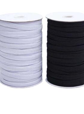 180米/桶 走马带细扁窄 0.3/0.5/0.8cm橡筋带黑色衣服细皮筋辅料