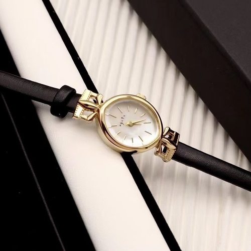 日本agete手表皮带女菱形表盘镂空小巧精致小金表复古气质腕表女