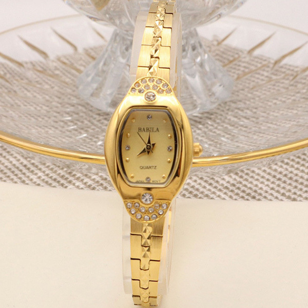 越南沙金女士防水腕表vintage 中古女士腕表小金表西洋古董表金色