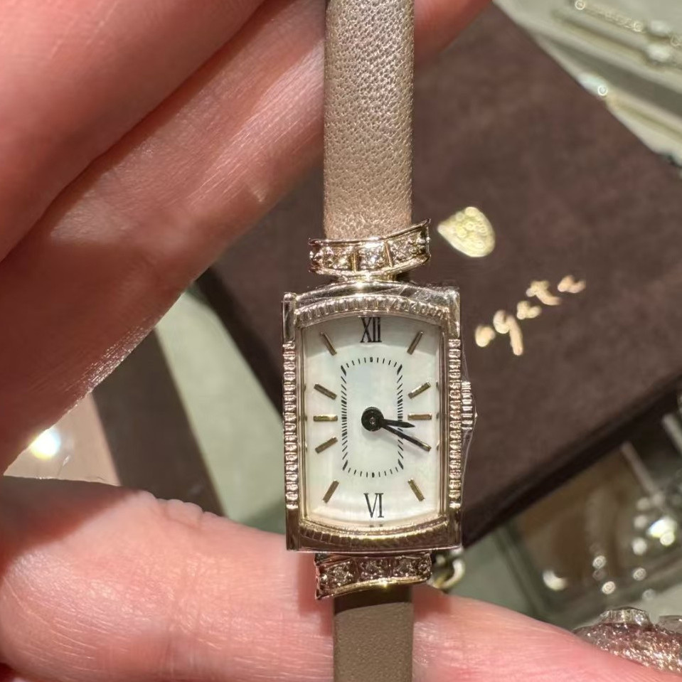 日本新款潮牌Nojess 24冬 山茶花叶 极光舞动 钻石贝壳真皮手表