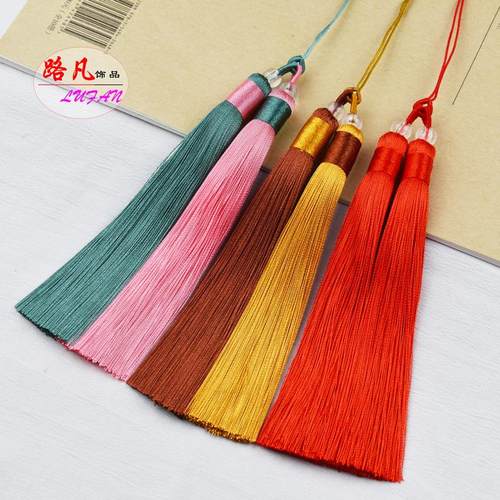 中国结双拼色流苏穗子diy汽车挂饰配件吊绳礼品手把绳厂家