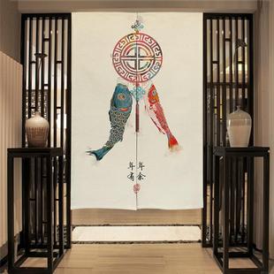 复古布艺门帘合集家用厨房卧室隔断帘半帘挡风防窥装 新中式 饰挂帘