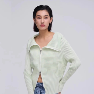 觉织Sensiyarn羊毛流沙双口开衫 JZGF080