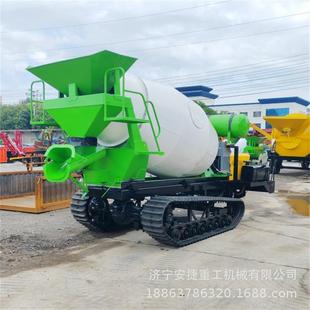 加宽履带混凝土搅拌罐 5方履带混凝土车 建筑工程爬山虎搅拌车