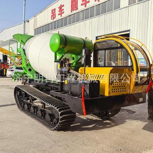 混凝土混合搅拌履带车 农村路面改造搅拌罐车 建筑工地专用搅拌车