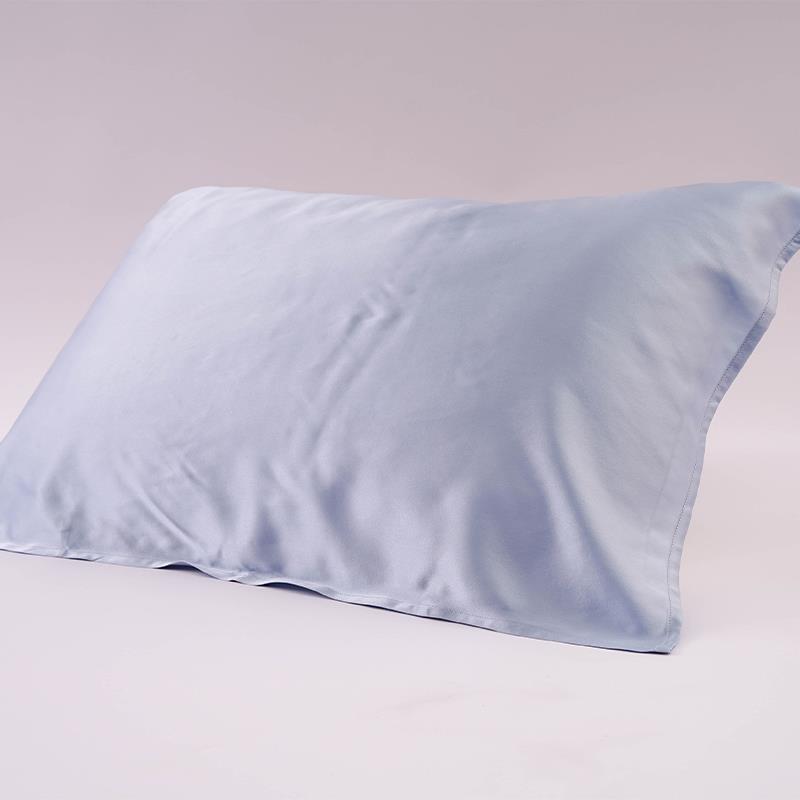 真丝枕巾100桑蚕丝丝绸枕头皮护发透气助睡眠夏季枕头套丝滑绑带