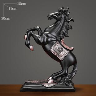 高档中式一匹黑马摆件升学求学励志祝福礼物玄关客厅书房轻奢装饰