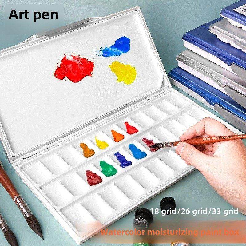 艺术笔颜料盒水彩保湿调色板盒18/26/33格多功能颜料盒便携式素描,文具电教/文化用品/商务用品,调色盒,淘宝优惠券,粉丝福利购,淘宝优惠卷
