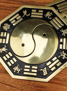 黄铜八卦镜大号凸镜凹镜镇平镜大号太极镜铜镜店铺宅门口化解挂饰