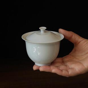 间闲堂|隔热120ml小盖碗白薄胎纯手工景德镇陶瓷家用功夫茶具二才