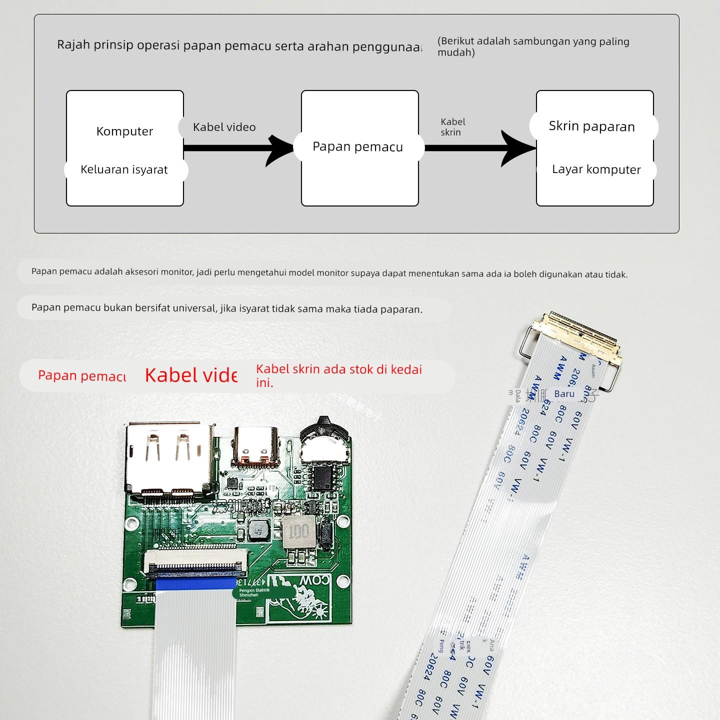 4K18寸笔记本屏幕驱动板edp液晶屏驱动板显示屏驱动板DP转eDP驱动