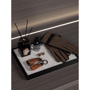 样板房入口柜储物托盘组合饰品手套车钥匙模型衣帽间软装道具