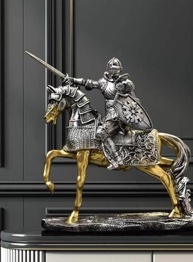 北欧覆古骑士摆件创意家居客厅武士办公室装饰开 业乔迁送礼工艺