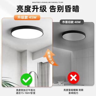 led吸顶灯超薄简约现代圆形卧室灯家用走廊阳台书房厨房间灯具