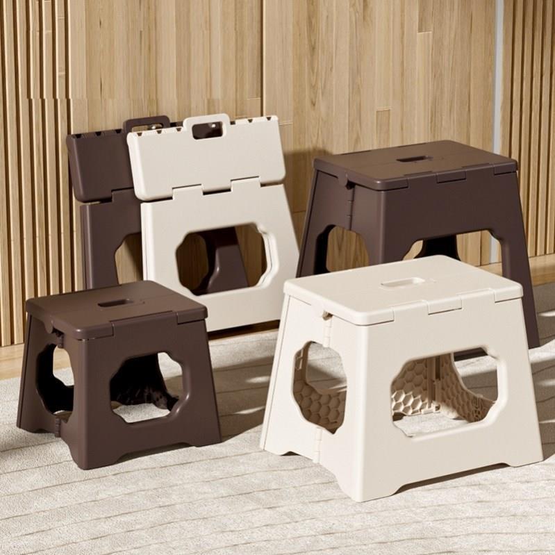 日本品质折叠凳子家用省空间户外便携式马扎塑料小板凳换鞋凳子